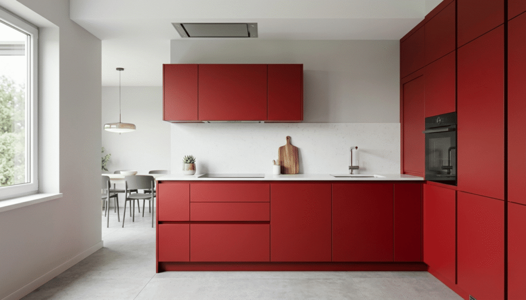 Red Kitchen Cabinets: Design Ideas and Red Oak Guide - VIC Cabinet